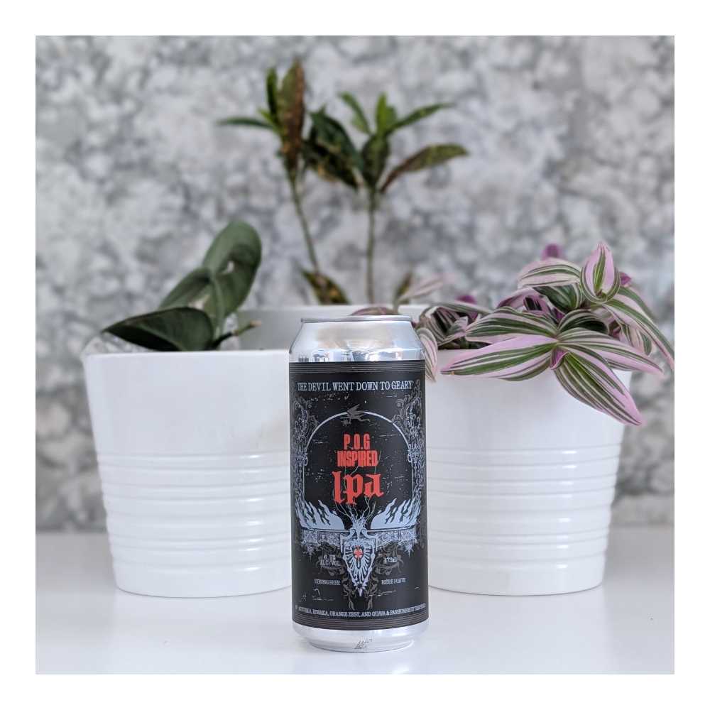 The Devil Went Down to Geary P.O.G. Inspired IPA by Blood Brothers Brewing, beer label
