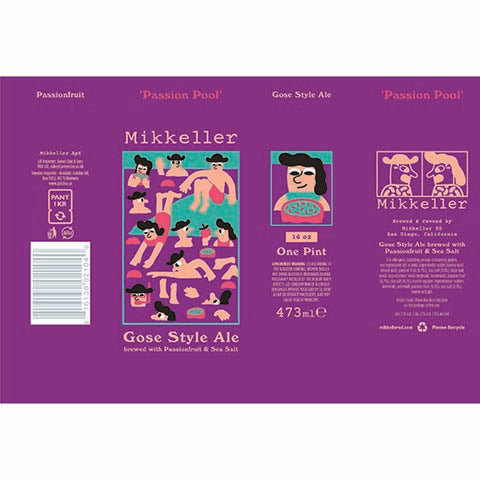 Mikkeller Passion Pool Gose Style Ale by Mikkeller, beer label