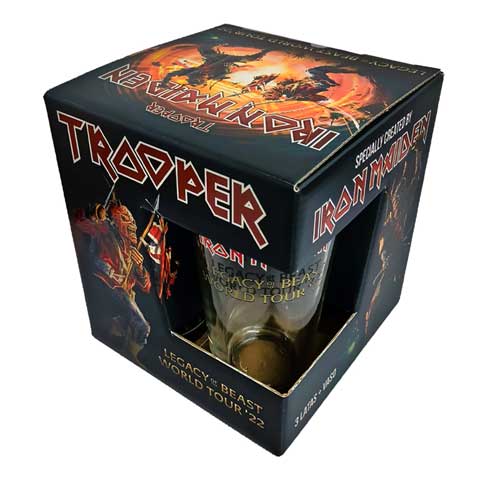 Iron Maiden Trooper Legacy of the Beast Tour Gift Pack by Robinsons Brewery, beer label