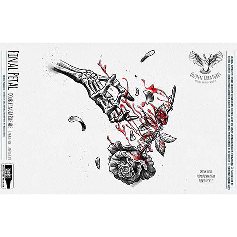 Unseen Creatures Final Petal DIPA by Unseen Creatures Brewing & Blending, beer label