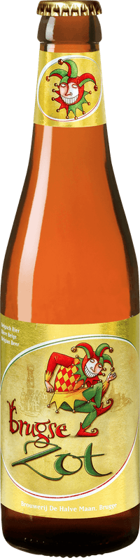 Brugse Zot Blond by De Halve Maan, beer label