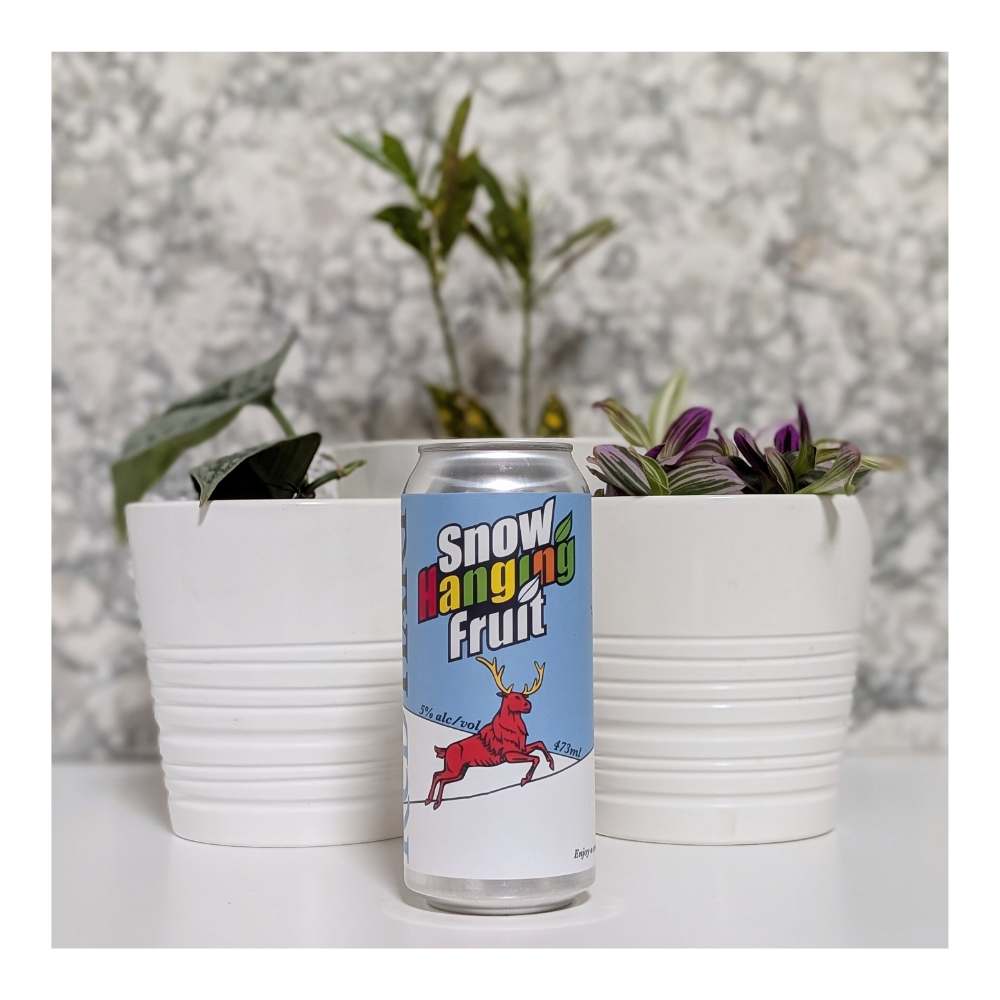 Snow Hanging Fruit Cranberry Sour by Red Hart Brewing, beer label