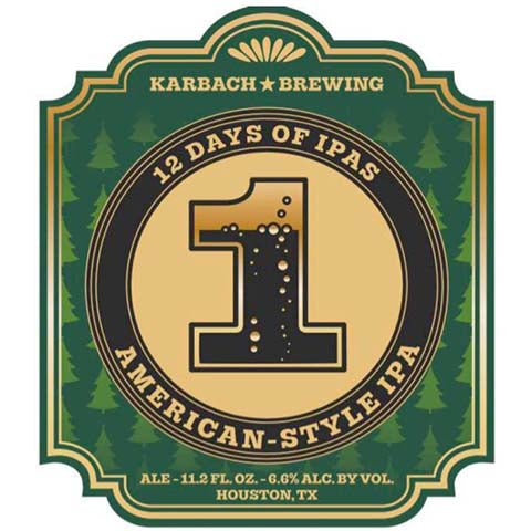 Karbach 1 American-Style IPA by Karbach Brewing Co, beer label