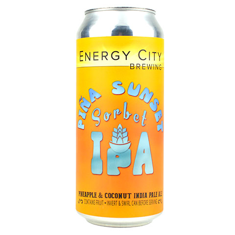 Piña Sunset Sorbet IPA by Energy City Brewing, beer label