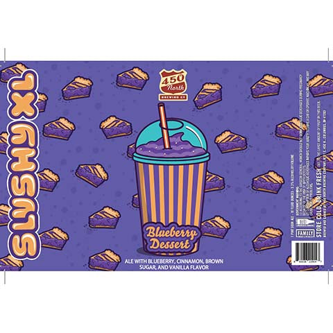 450 North Blueberry Dessert Sour Ale by 450 North Brewing Company, beer label