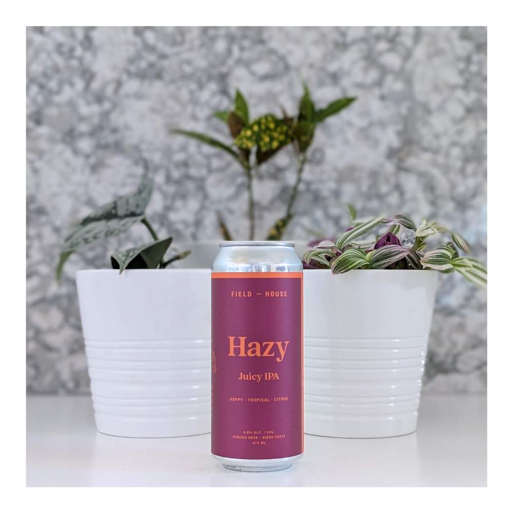 Hazy Juicy IPA by Field House Brewing Co., beer label