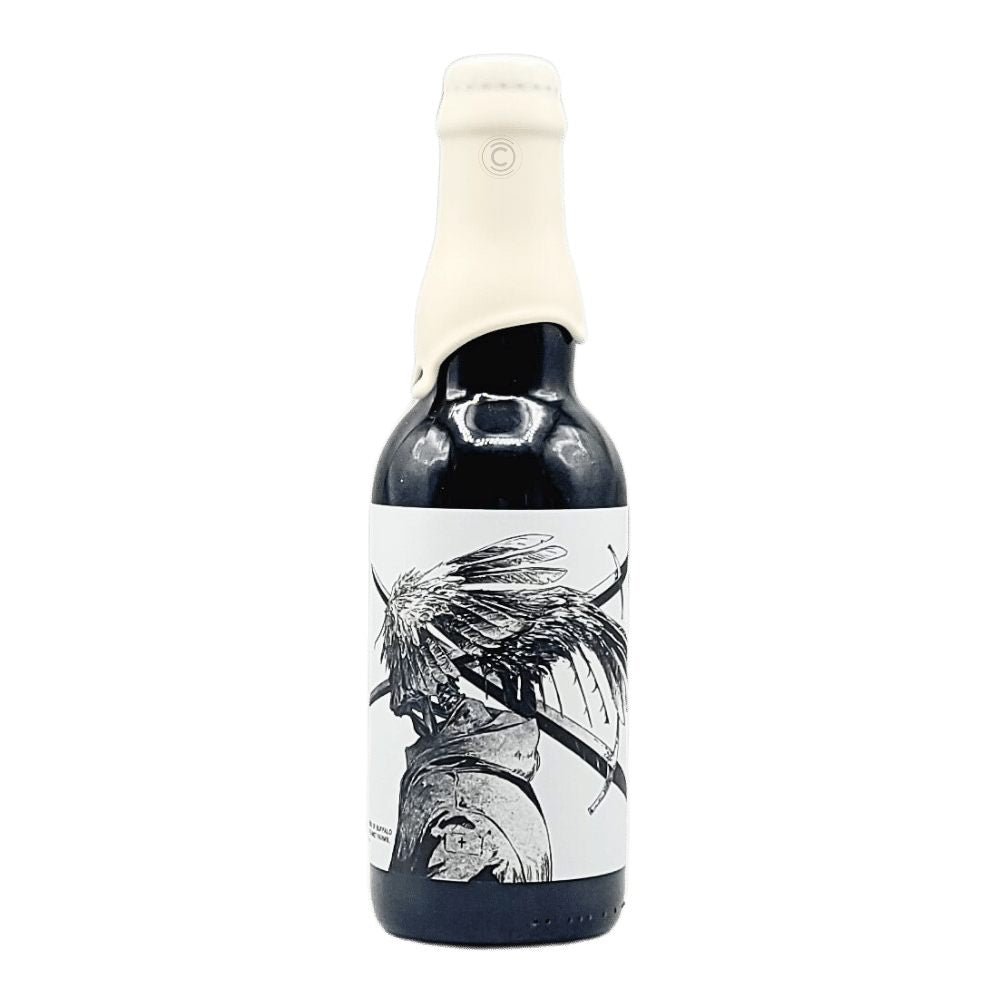 Suffer Triple Barrel Black Barley Wine by Anchorage Brewing, beer label