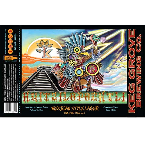 Keg Grove Huitzilopochtli Lager by Keg Grove Brewing Company, beer label