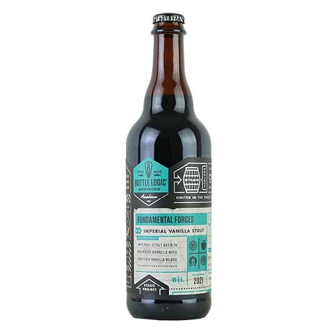 Bottle Logic Fundamental Forces Imperial Vanilla Stout (2021) by Bottle Logic Brewing, beer label