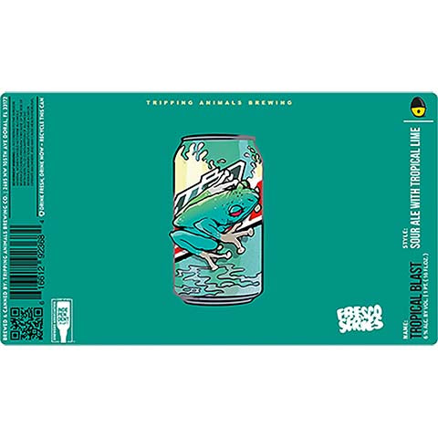 Tripping Animals Tropical Blast Sour by Tripping Animals Brewing Co., beer label