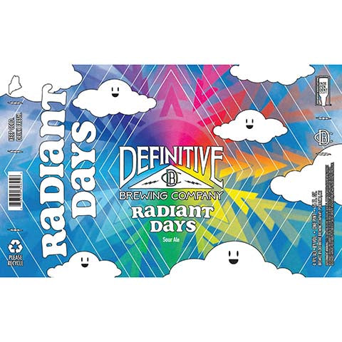Definitive Radiant Days Sour Ale by Definitive Brewing Company, beer label