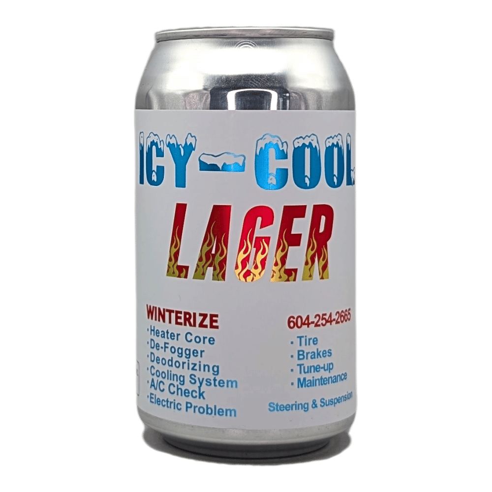 Icy Cool Lager by Superflux Beer Company, beer label