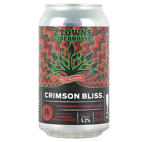 2 Towns Crimson Bliss Cider by 2 Towns Ciderhouse, beer label