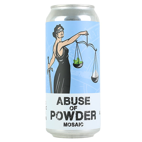 Destination Unknown Abuse of Powder Mosaic IPA by Destination Unknown Beer Company, beer label