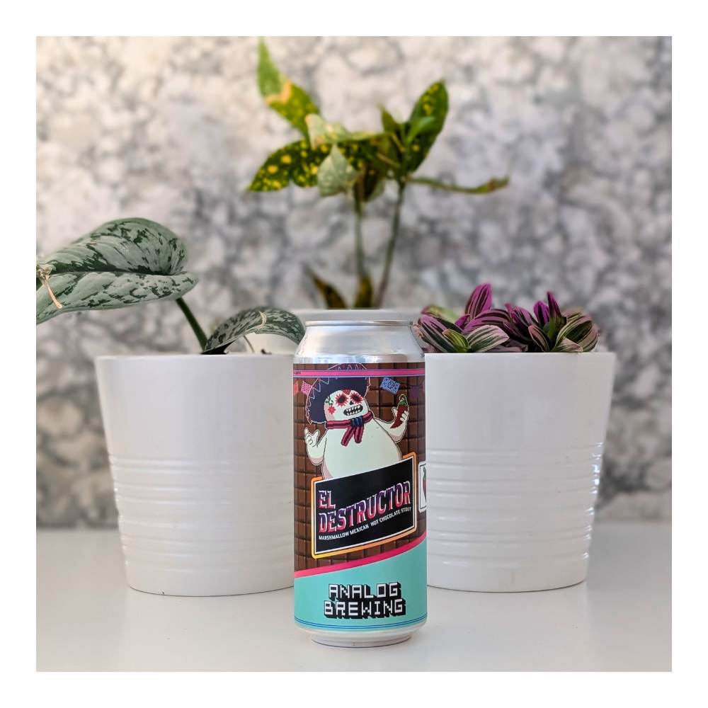 El Destructor Mexican Hot Chocolate Stout by Analog Brewing Company, beer label