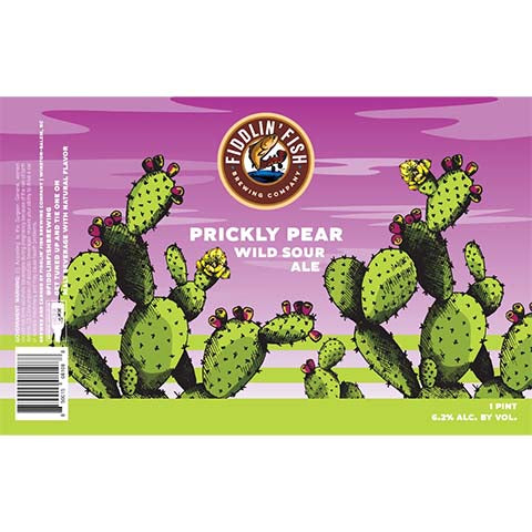 Fiddlin' Fish Prickly Pear Wild Sour by Fiddlin' Fish Brewing Company, beer label
