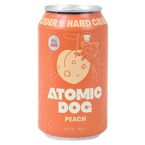 Atomic Dog Peach Cider by Atomic Dog Cidery, beer label