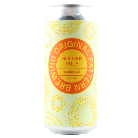 Original Pattern Golden Rule Blonde Ale by Original Pattern Brewing Company, beer label