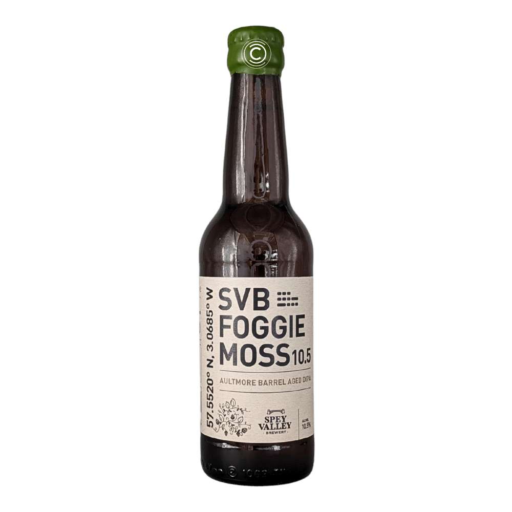 SVB Foggie Moss Barrel Aged Double IPA by Spey Valley Brewery, beer label