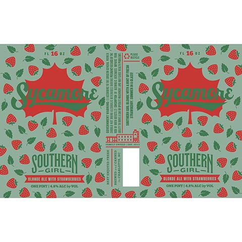 Sycamore Southern Girl Blonde Ale by Sycamore Brewing, beer label