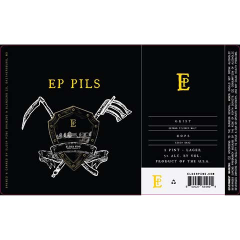 Elder Pine Grist Pilsner by Elder Pine Brewing & Blending Co., beer label