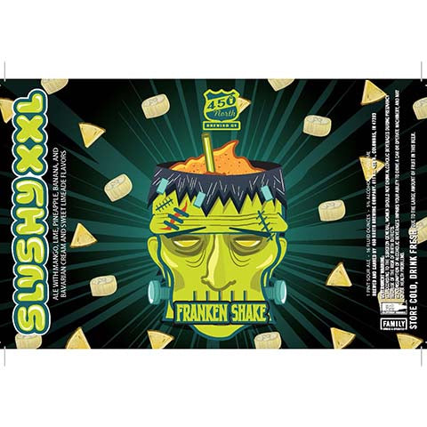 450 North Slushy XXL Franken Shake Sour Ale by 450 North Brewing Company, beer label
