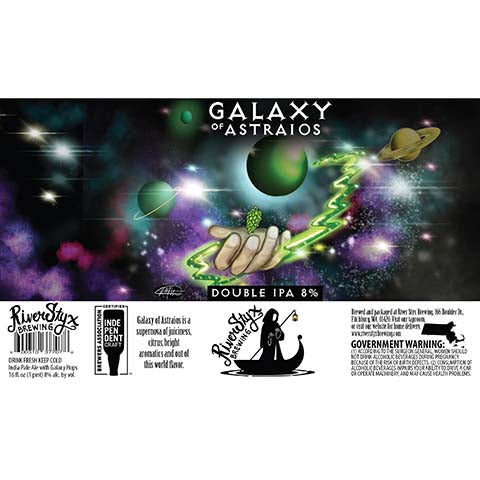 River Styx Galaxy Of Astraios DIPA by River Styx Brewing, beer label