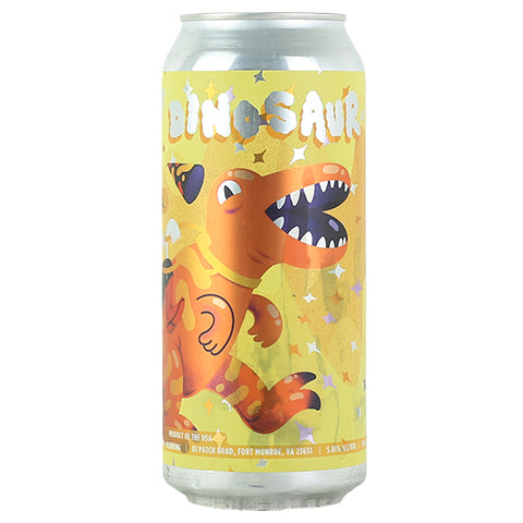 Oozlefinch Party Dinosaur Sour Ale (Tangerine, Lulo, Banana) by Oozlefinch Beers & Blending, beer label