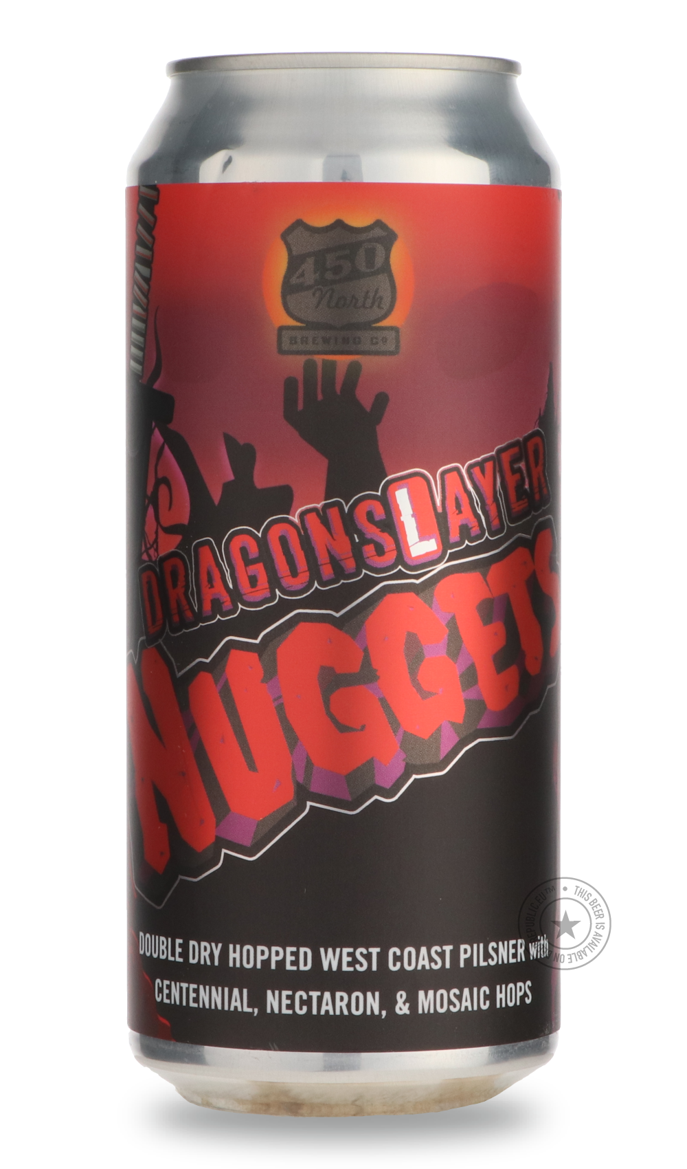 Dragonslayer Nuggets by 450 North Brewing Company, beer label
