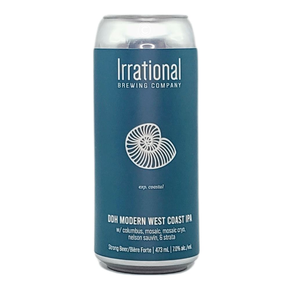 Exp. Coastal West Coast IPA by Irrational Brewing Company, beer label