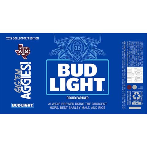 Bud Light Gig 'Em Aggies! by Anheuser-Busch, beer label