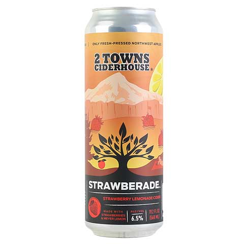2 Towns Strawberade Cider by 2 Towns Ciderhouse, beer label