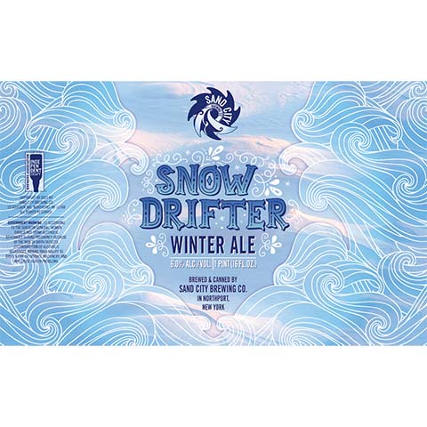 Sand City Snow Drifter Winter Ale by Sand City Brewing Co., beer label