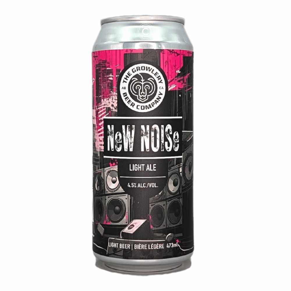 New Noise Light Ale by The Growlery Beer Co., beer label