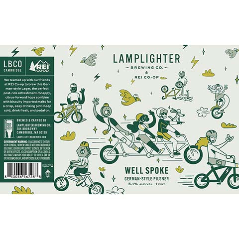 Lamplighter Well Spoke Pilsner by Lamplighter Brewing Co., beer label