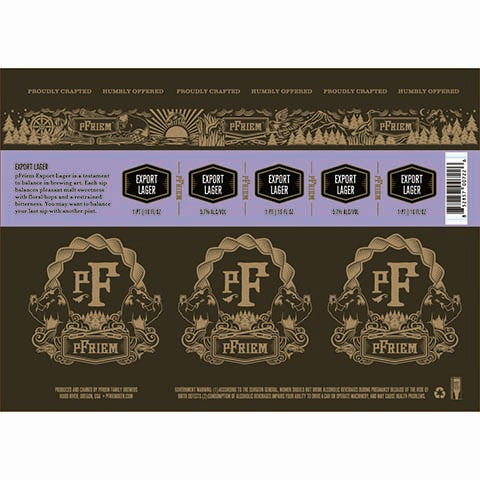 pFriem Export Lager by PFriem Family Brewers, beer label