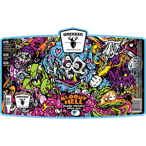 Drekker Bloody Hell Bloody Orange Pale Ale by Drekker Brewing Company, beer label