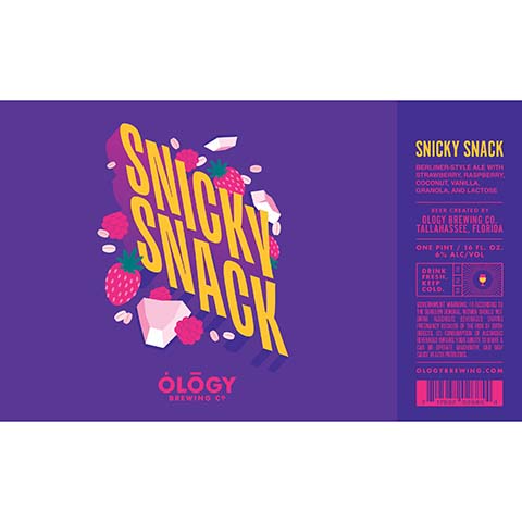 Ology Snicky Snack Berliner-Style Ale by Ology Brewing Co, beer label
