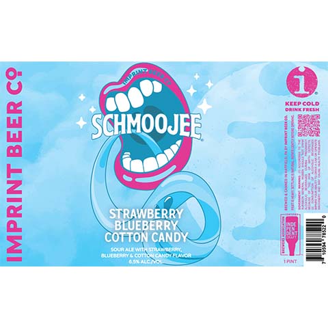 Imprint Schmoojee Strawberry Blueberry Cotton Candy Sour by Imprint Beer Company, beer label