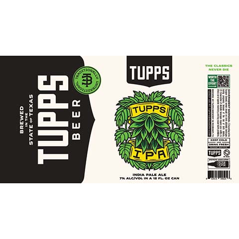 Tupps IPA by Tupps Brewery, beer label