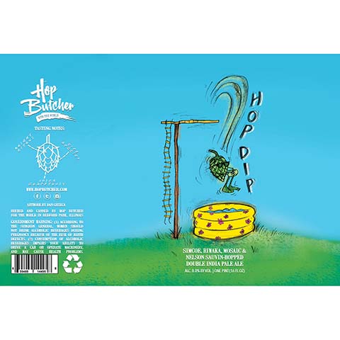 Hop Butcher Hop Dip DIPA by Hop Butcher For the World, beer label