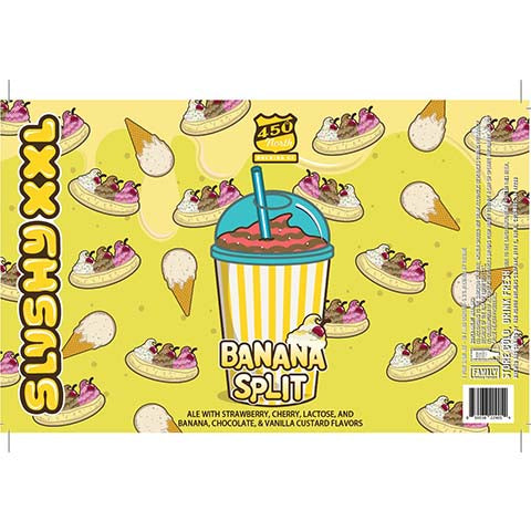 450 North Banana Split Sour Ale by 450 North Brewing Company, beer label