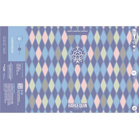 Hopfly Harlequin DIPA by HopFly Brewing Company, beer label