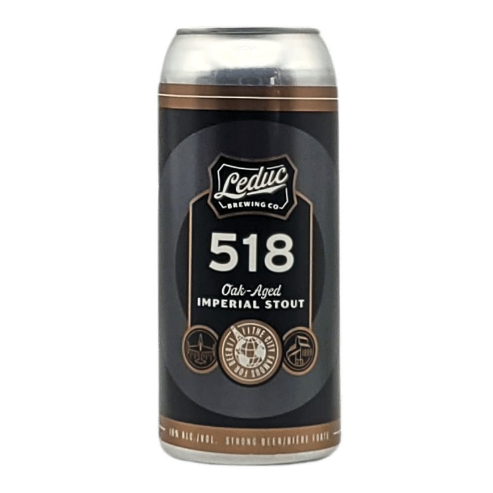 518 Oak Aged (2023) by Leduc Brewing Co., beer label