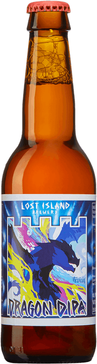 Dragon DIPA by Lost Island Brewery, beer label