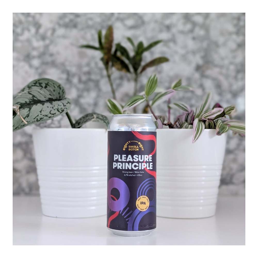 Pleasure Principle Hazy IPA by Eighty Eight Brewing Co., beer label