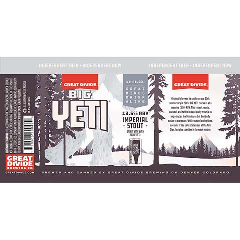 Great Divide Big Yeti Imperial Stout by Great Divide Brewing Co, beer label