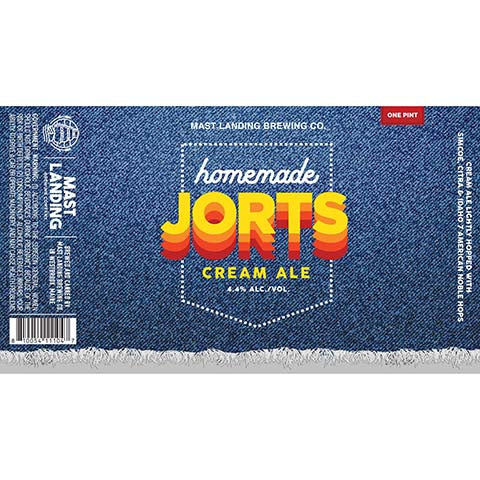 Mast Landing Homemade Jorts Cream Ale by Mast Landing Brewing Company, beer label