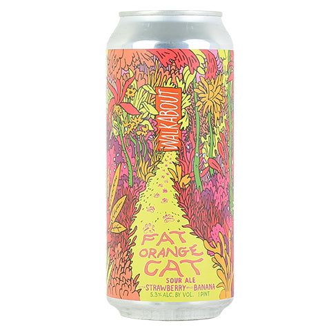 Fat Orange Cat Walkabout Sour Ale with Strawberry Banana by Fat Orange Cat Brew Co, beer label