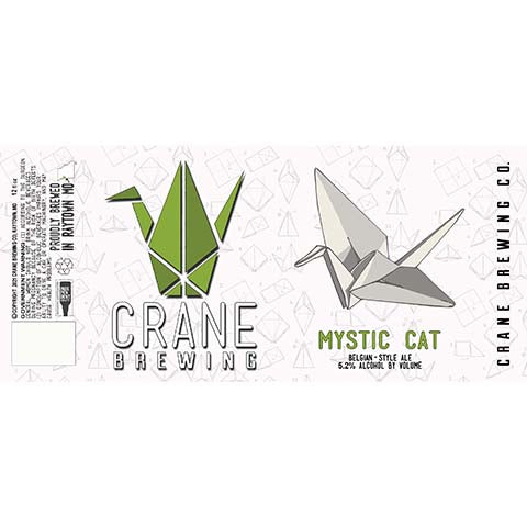 Crane Mystic Cat Belgian Ale by Crane Brewing Company, beer label